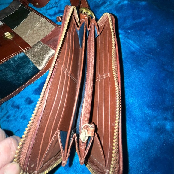 Coach Vintage Bleecker Patchwork Suede Leather Hobo Handbag & Matching Wallet - Picture 11 of 13